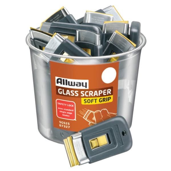 Allway Allway Soft Grip 1.5 in. W Steel Retractable Glass Scraper SGS25 - main